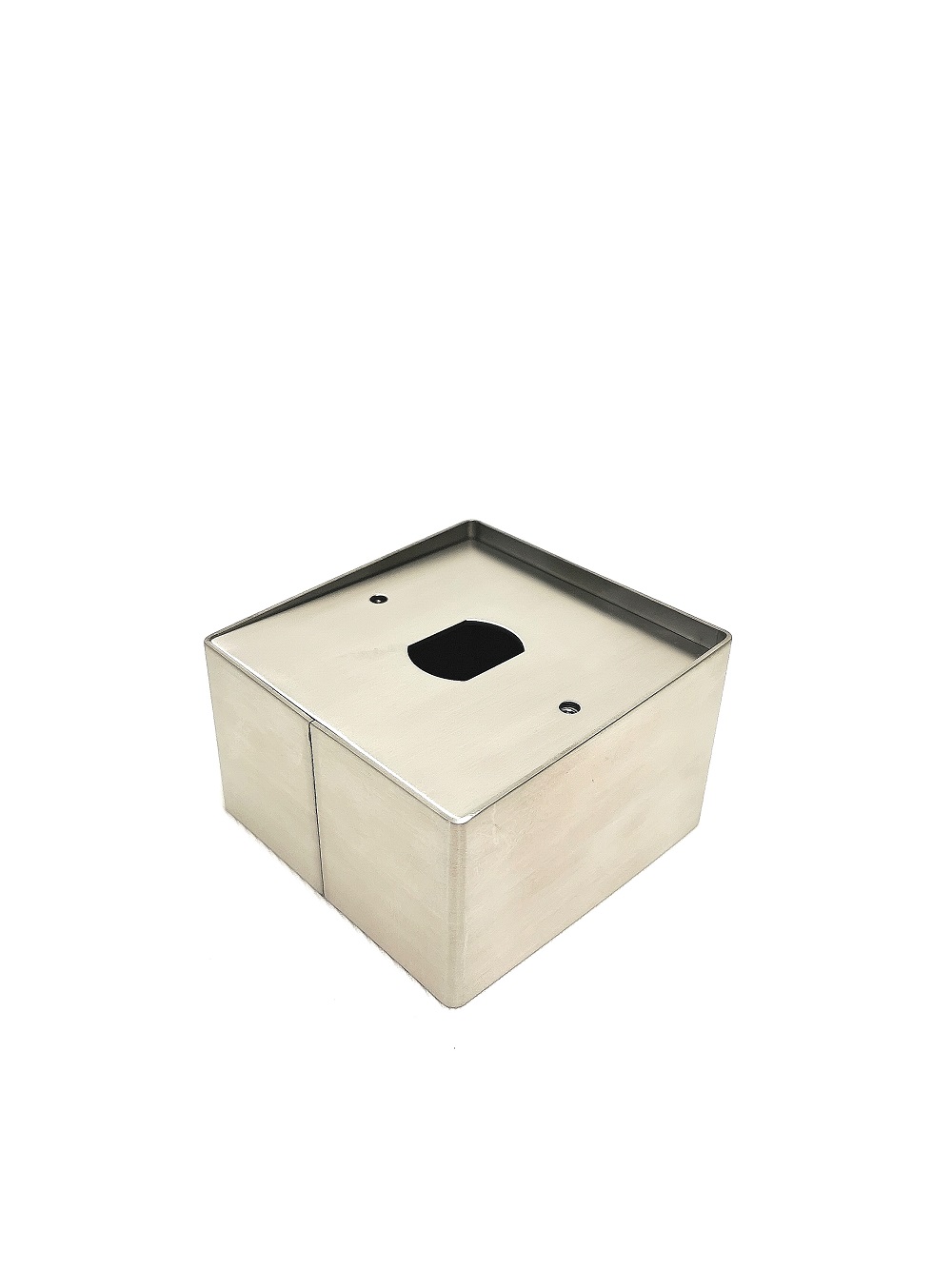 Boîtier inox SEWOSY PBP19-TL+PBH2 pose en saillie (apparent) pouvant recevoir une serrure PTT ou une tête Vigik avec sa mini centrale.
