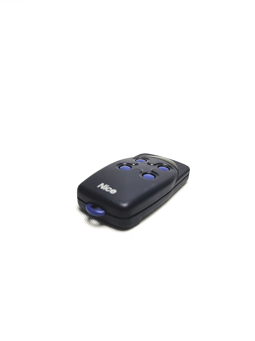 Télécommande Nice FLO4 - Fréquence 433Mhz 4 canaux code programmable par dip-switchs, 1024 combinaisons - boitier design bleu, robuste et compact