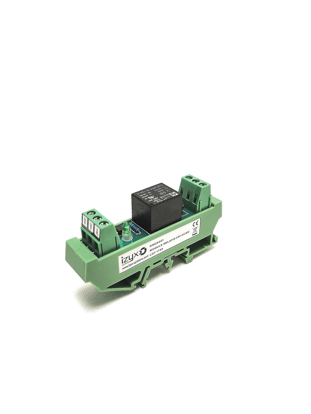 Module relais sur rail DIN 24V AC/DC 1 module – IZYX RMDX241