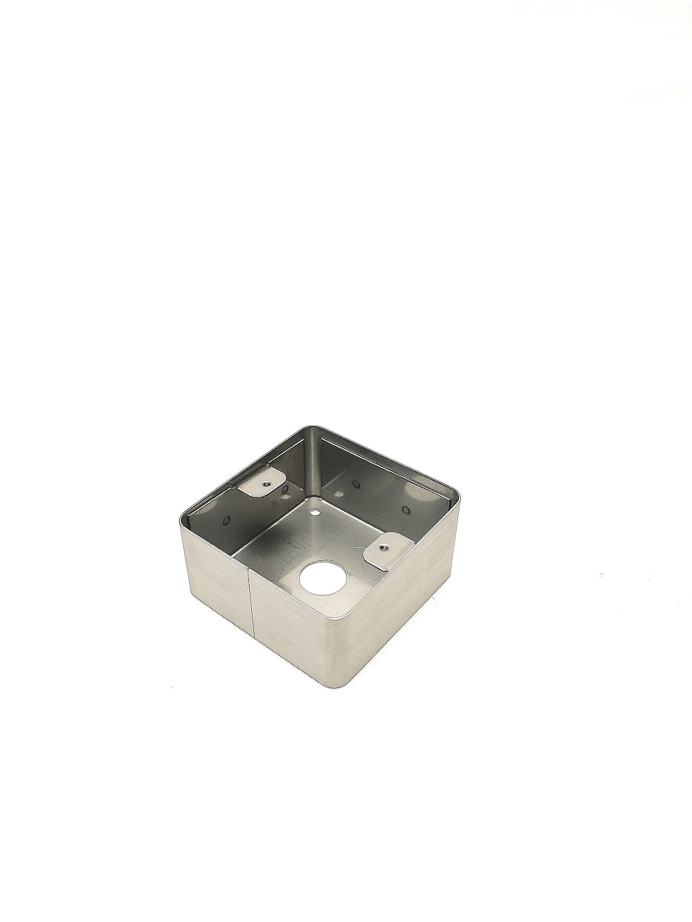 Boîtier de mise en saillie IZYX SSH200 pour bouton poussoir. Modèle large en acier inoxydable. Sans plaque de façade (vendue séparément).