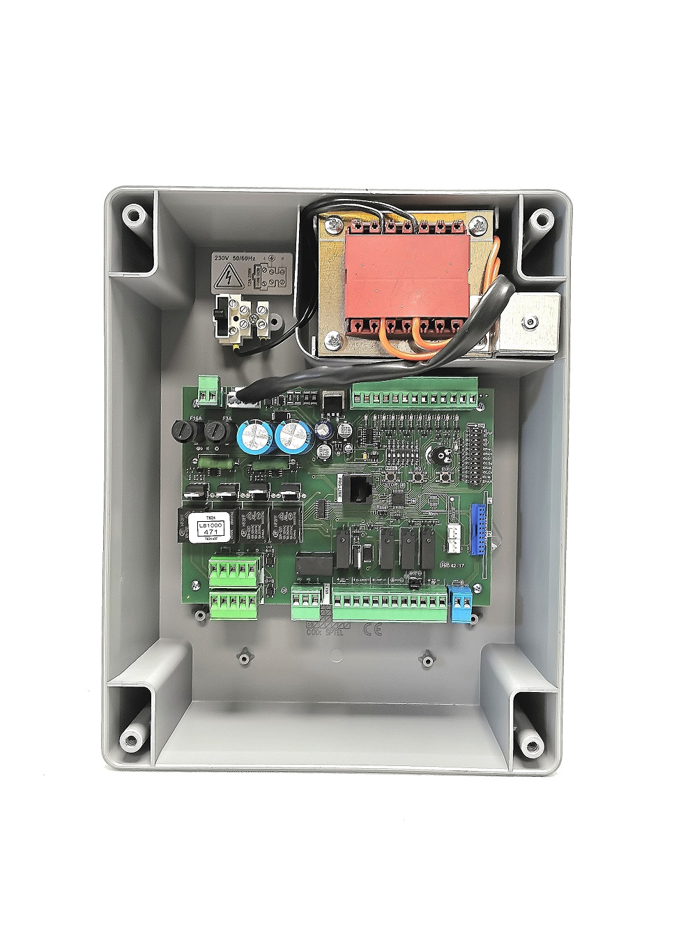 L'armoire de commande Cardin-Telcoma T624 est dédiée aux motorisations 24V. Elle est également compatible avec le programmateur PRG LINK.