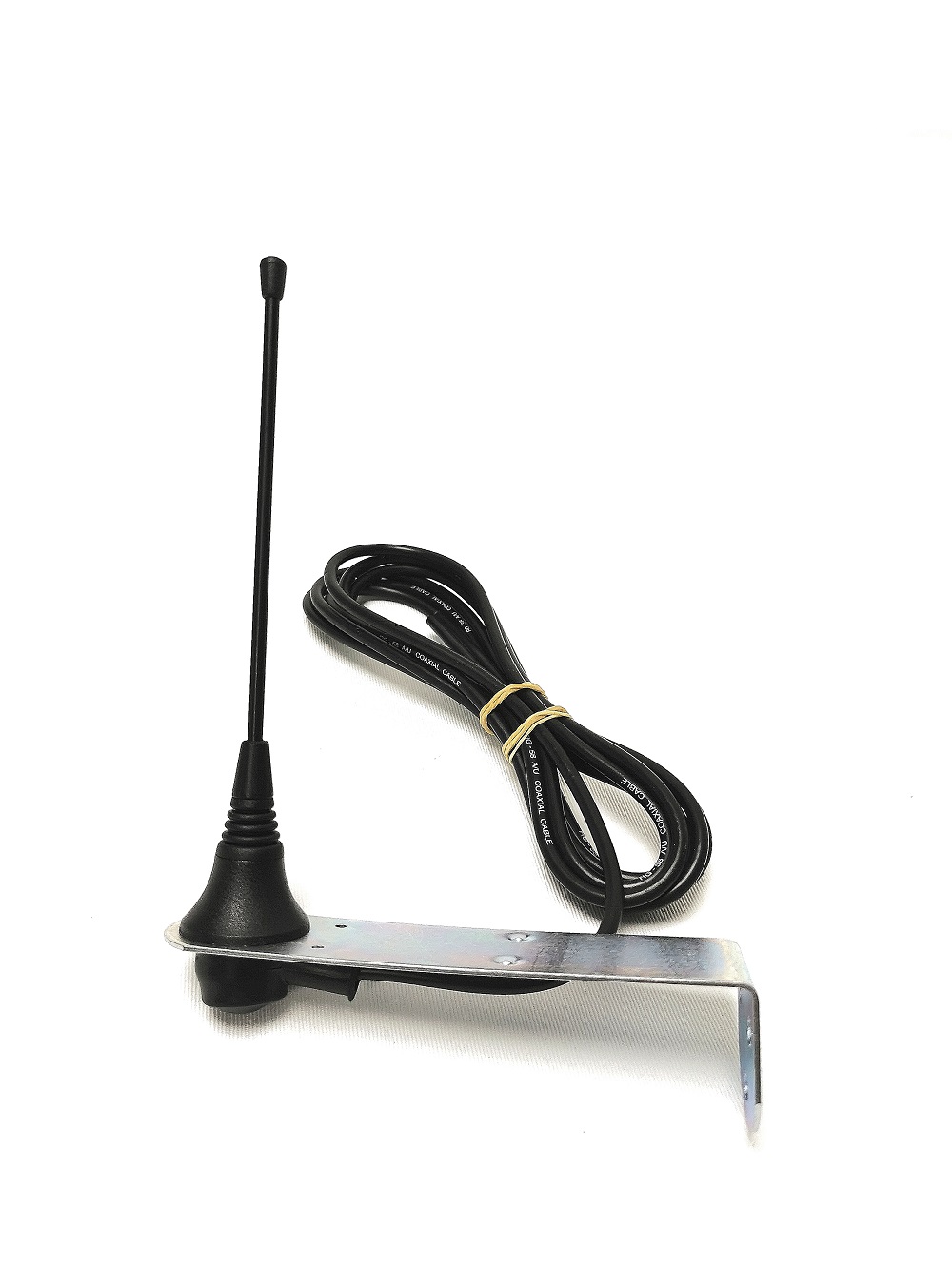 Antenne 433 Mhz pour récepteur radio. Livrée avec câble de 3 m et équerre de fixation. Elle est compatible avec tous les récepteurs de même fréquence .