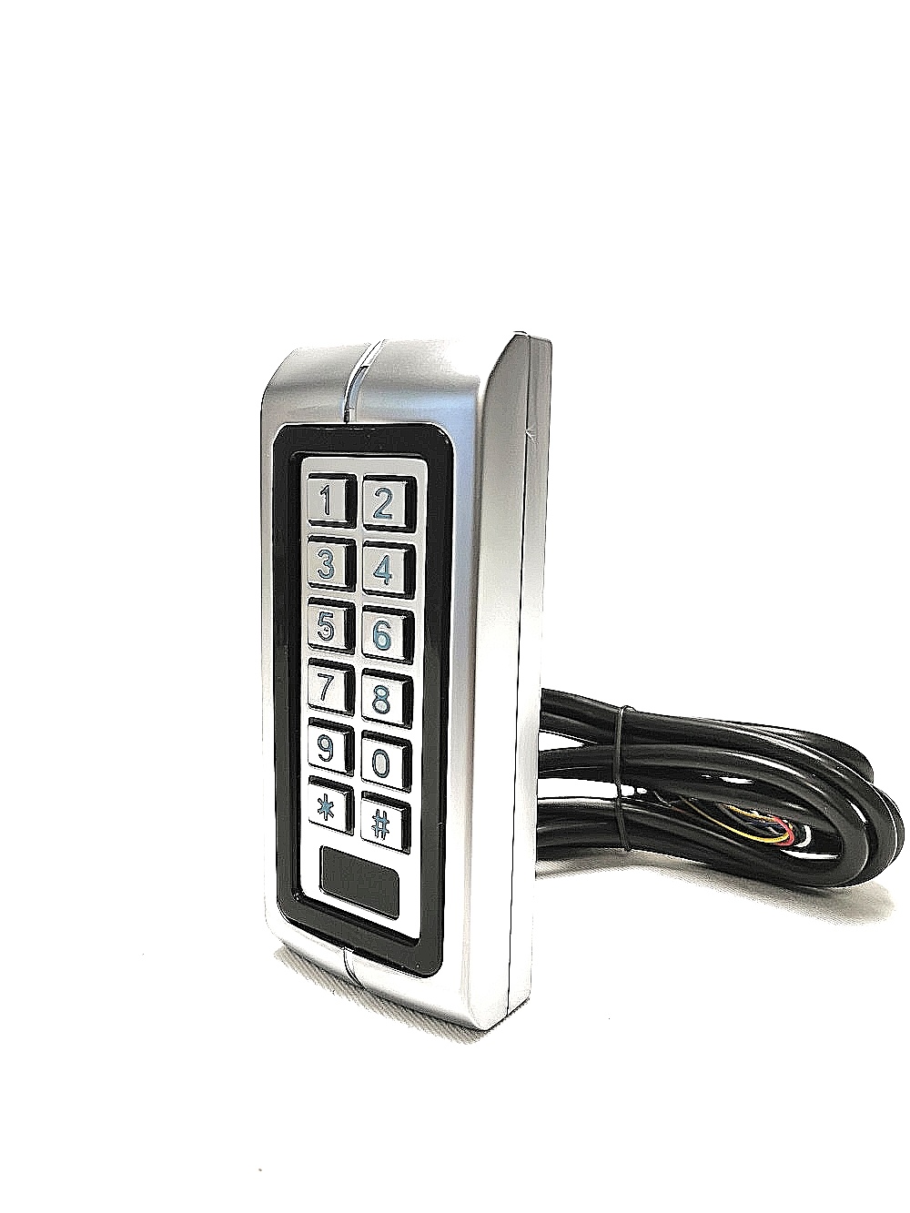 Clavier codé IZYX DKP2000 lecteur badges intégré autonome. Fonctionne avec code seul, badge seul ou combinés. Boitier anti-vandale touches rétro-éclairées.